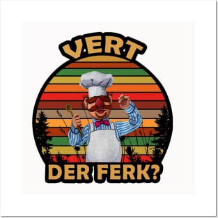 vert der ferk//Retro Color Posters and Art